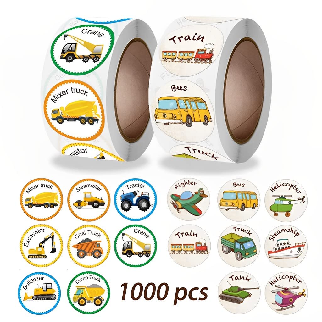 HASTHIP Cartoon Car Stickers Roll Rewards Labels Stickers Round Self Adhesive Envelopes Tag Seals Decals for Gift Packing Unicorn Themed Party Favor, DIY Crafts Decor Stickers, 2 Rolls,1000pcs HASTHIP Cartoon Car Stickers Roll Rewards Labels Stickers Round Self Adhesive Envelopes Tag Seals Decals for Gift Packing Unicorn Themed Party Favor, DIY Crafts Decor Stickers, 2 Rolls,1000pcs
